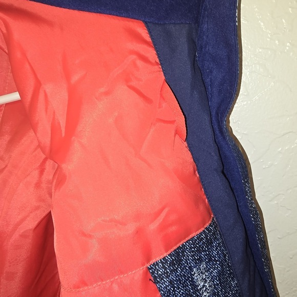 Roxy Jacket Womens Medium Blue Pink Stripe DryFlight 10K Snow Ski Coat Hood $200 - Picture 9 of 16